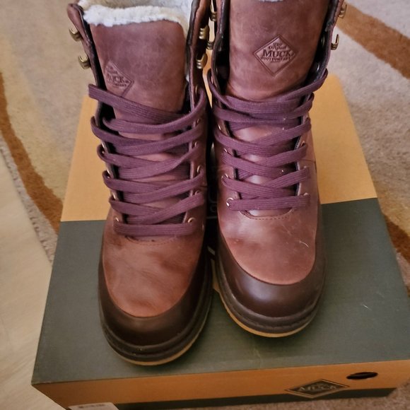 Muck Boot Waterproof Leather - Brown Liberty Wedge Boot - Picture 1 of 9